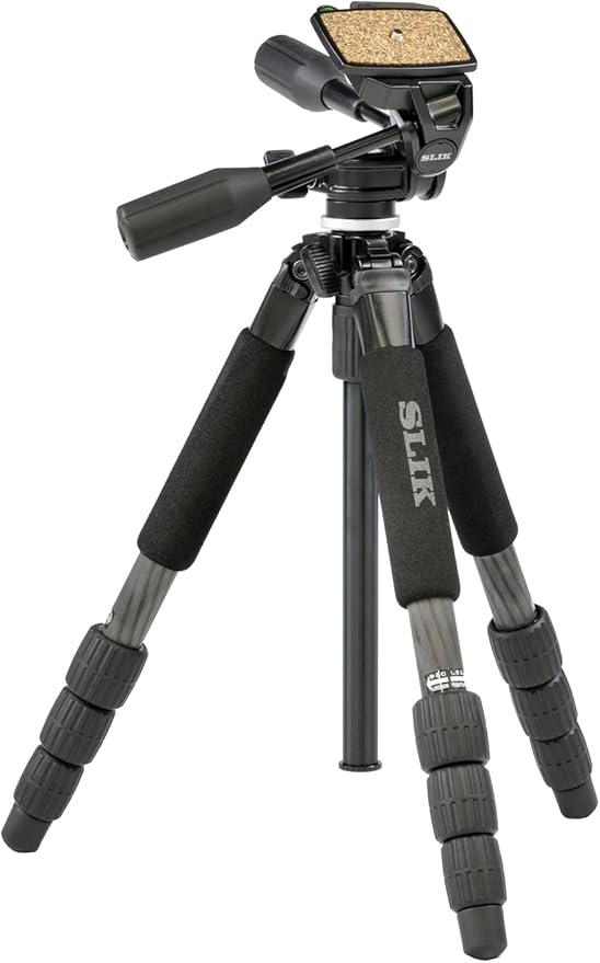 slik 三脚架 碳制印刷 624 dx 4段 3路云台 快装板式 106792